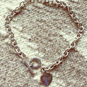 Tiffany&Co. Sterling Heart Tag Toggle Necklace